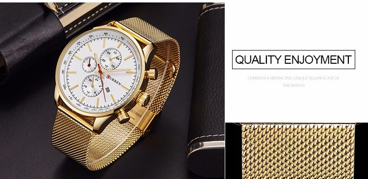 YSYH Brand Luxury Casual Sports Men Watches Stainless Steel Wristwatch Date Male Clock