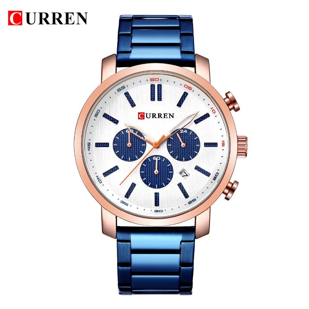 Luxury Brand Military Sport YSYH Stainless Steel Wristwatch For Man Chronograph Watch Date Male Clock