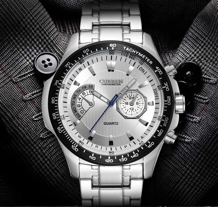 Men's Watches YSYH Quartz Watch Men Sport Full Steel Waterproof Wristwatch Male Clock