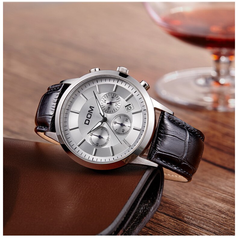 YSYH boutique men's multi-pointer waterproof sports watch Countdown Calendar display Sapphire Crystal Quartz Watch Men