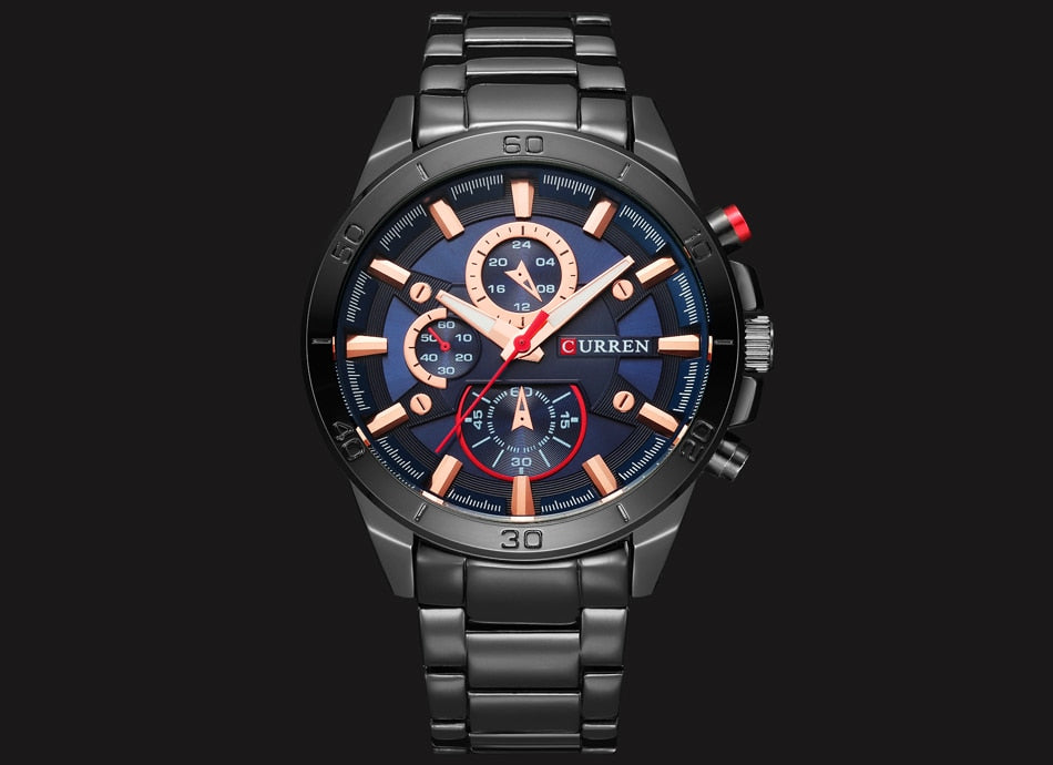 YSYH Men Watches Luxury Men Military Wristwatches Full Steel Men Sports Watch Waterproof Montre
