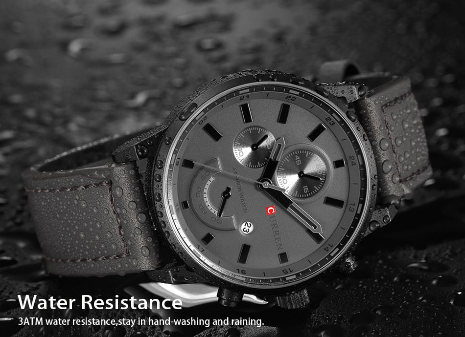 YSYH Quartz Watch Men Luxury Leather Casual Sport Clock Men Wristwatches