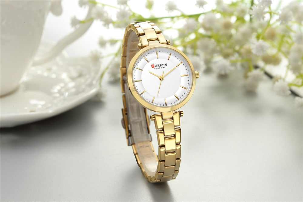 YSYH Luxury Brand Minimalist Quartz Watches Women Rose Gold Bracelet Watch Casual Slim Clock for Ladies Wristwatch with Steel