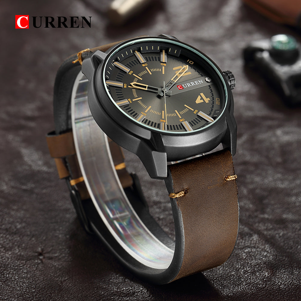 Casual Analog Quartz Wrist Watch YSYH High Quality Leather Strap Man Clock Water Resistant Relojes Hombre