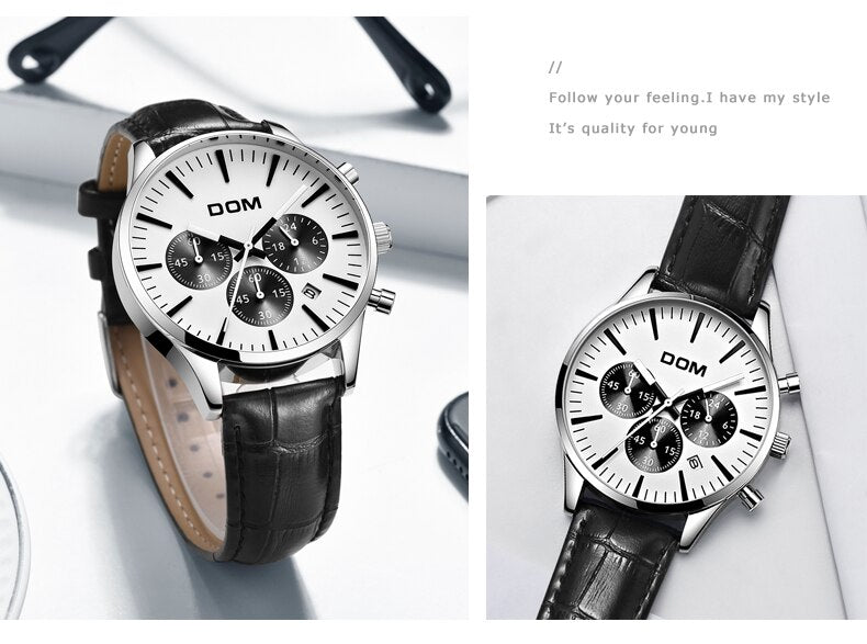 YSYH Luxury Men's Black Watch Casual Watches Man Waterproof Sports Quartz Wrist Watch Male Fashion Clock Relojes Hombre