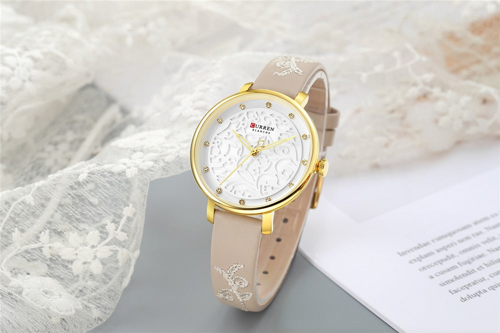 YSYH Women Watches Pink Leather Wristwatch with Rhinestone Ladies Clock Fashion Luxury Quartz Watch Relogio Feminino