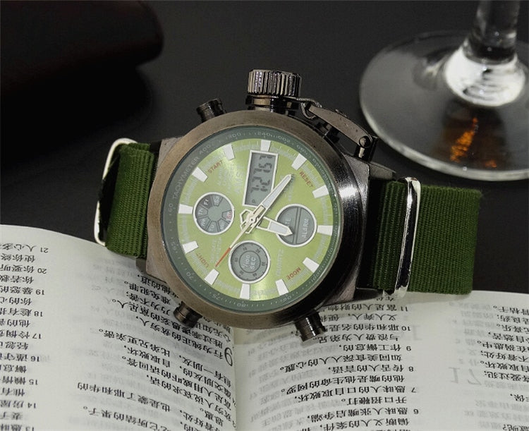 YSYH Wrangler Series Men's Watch 50 Meter Dive Leather Strap Military Watch Men's Waterproof Sports Quartz Alarm Clock New