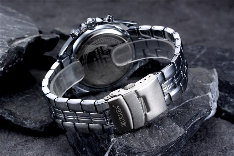 YSYH Full Stainless Steel Quartz Watches Mens Sport Wristwatch Waterproof Male Clock erkek saat Gifts