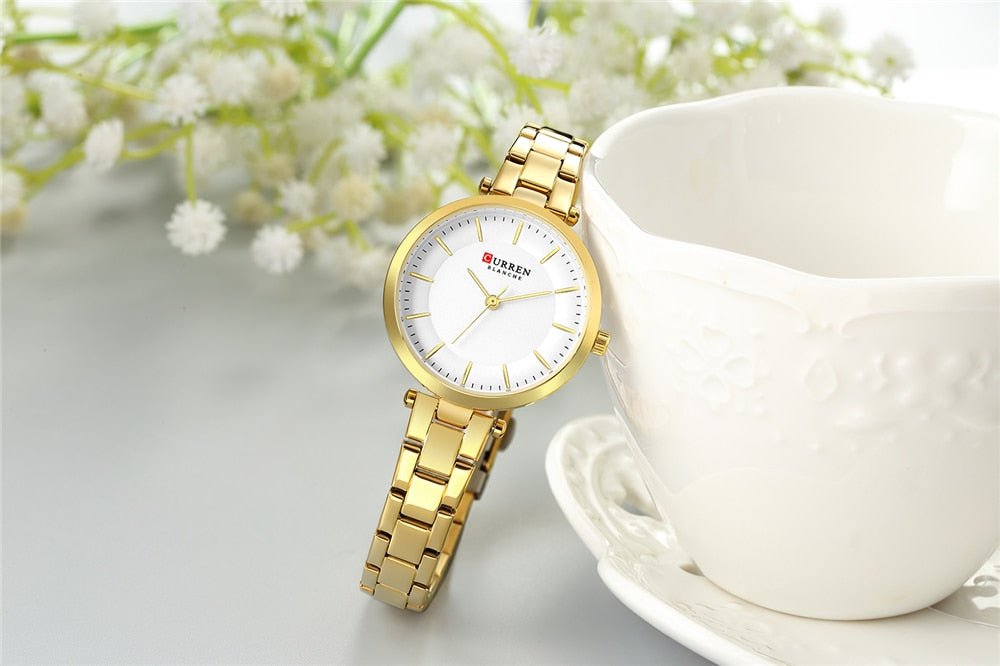 YSYH Luxury Brand Minimalist Quartz Watches Women Rose Gold Bracelet Watch Casual Slim Clock for Ladies Wristwatch with Steel