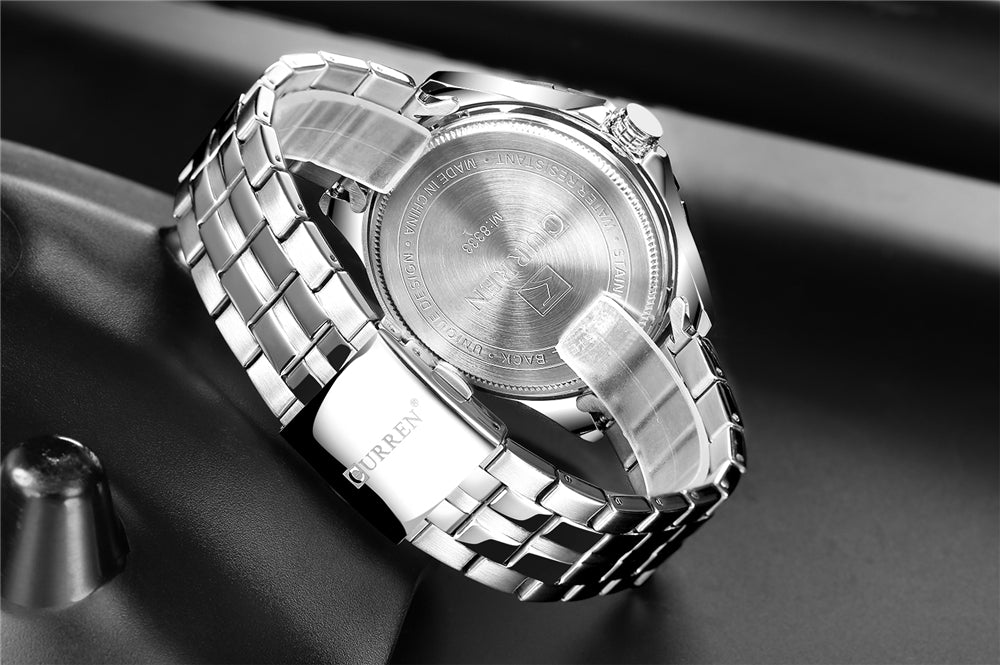 YSYH Gold Watches for Men Watch Business Men's Clock Fashion Quartz Stainless Steel Wrist watches Waterproof