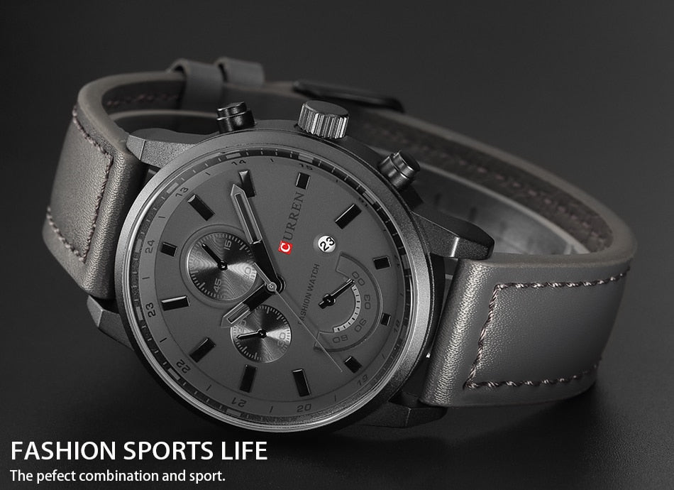 YSYH Quartz Watch Men Luxury Leather Casual Sport Clock Men Wristwatches