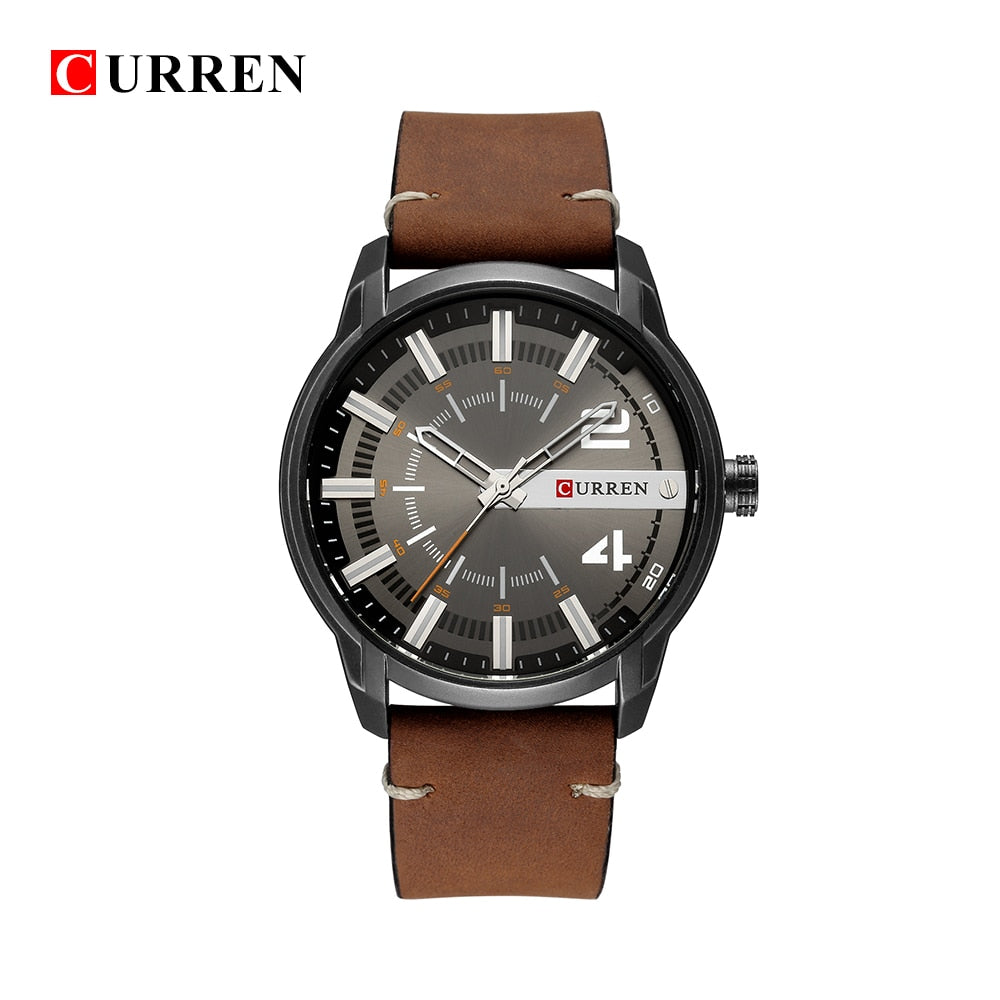 Casual Analog Quartz Wrist Watch YSYH High Quality Leather Strap Man Clock Water Resistant Relojes Hombre