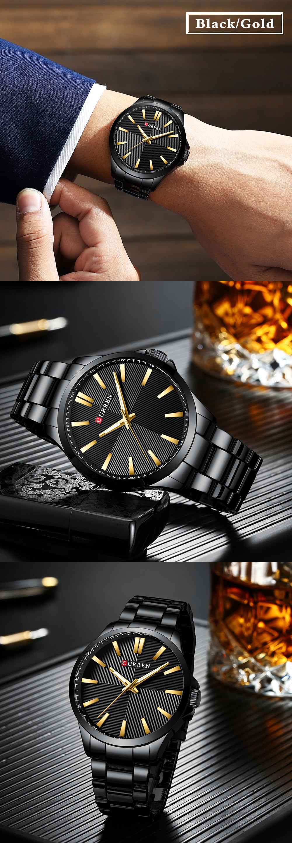 Men Watches Luxury Brand Stainless Steel Mens Watch YSYH Wristwatch Man Clock Waterproof 30 M Relojes