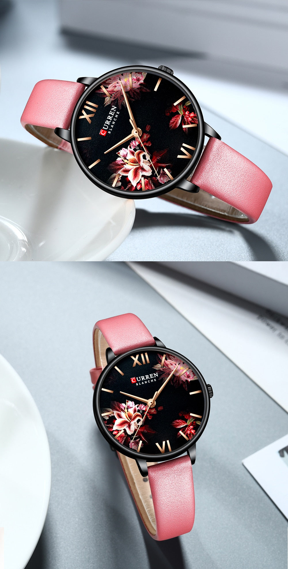 YSYH White Leather Watch for Women Watches Fashion Flower Quartz Wristwatch Female Clock Reloj Mujer Charms Ladies Gift