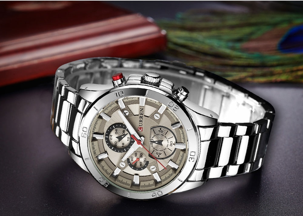YSYH Analog Military Sports Full Steel Waterproof Wrist Watch Male Clock Reloj Hombre