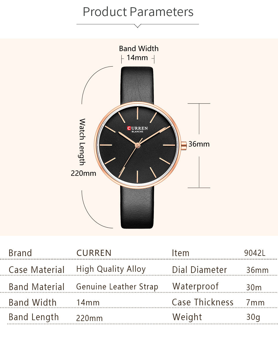 YSYH Simple Leather Analog Quartz Women's Watch Montre Femme Clock Dress Ladies Wrist Watches Female Fashion Casual Clock