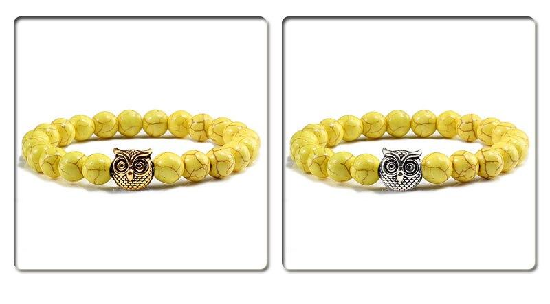 Sliver Owl Turquoises Bracelet-Bracelet-Rossny