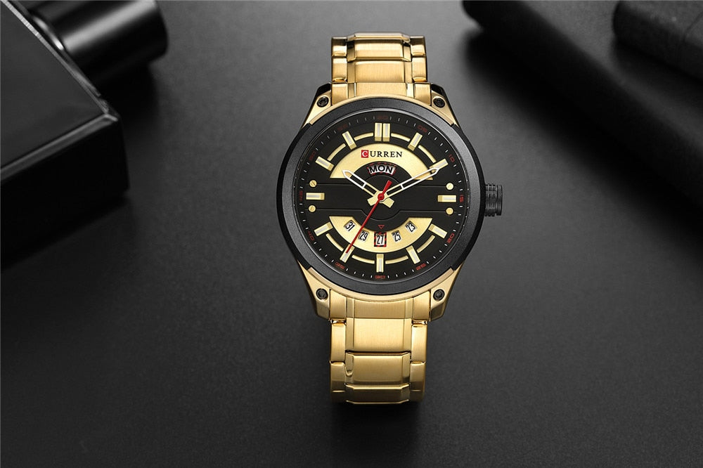 YSYH Calendar Watches Casual Sport Watch For Men 30M Water Resistant Stainless Steel Band Male Clock Luminous Wristwatches