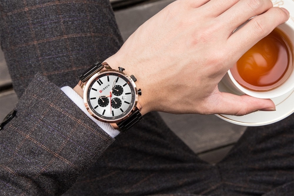 Luxury Brand Military Sport YSYH Stainless Steel Wristwatch For Man Chronograph Watch Date Male Clock