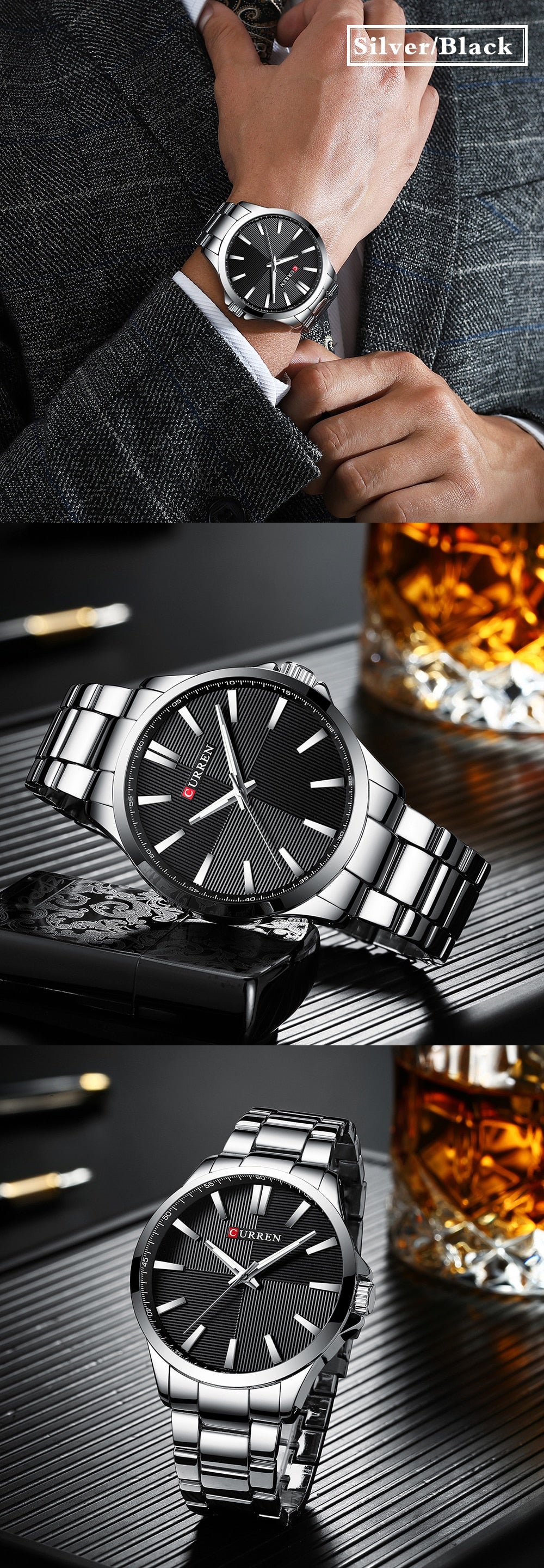 Men Watches Luxury Brand Stainless Steel Mens Watch YSYH Wristwatch Man Clock Waterproof 30 M Relojes