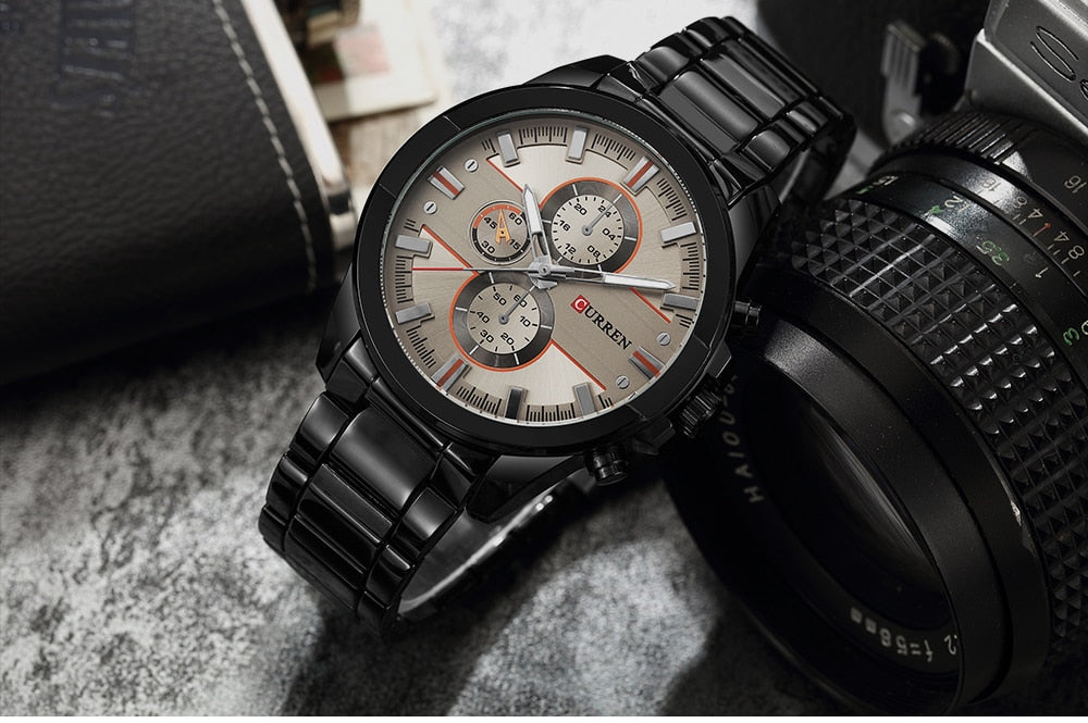 YSYH Classic Stainless Steel Strap Watches Men Military Analog Quartz Wristwatch For Mens Clock Casual Male Watch