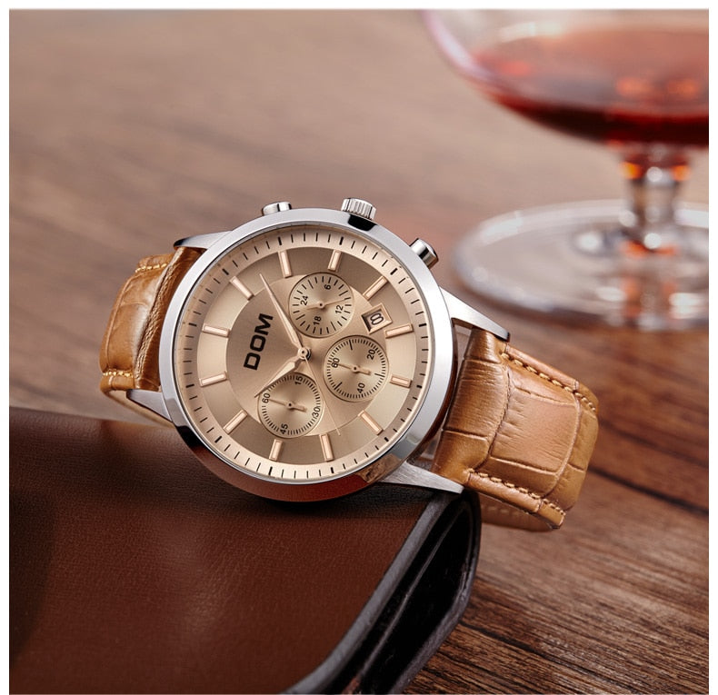 YSYH boutique men's multi-pointer waterproof sports watch Countdown Calendar display Sapphire Crystal Quartz Watch Men