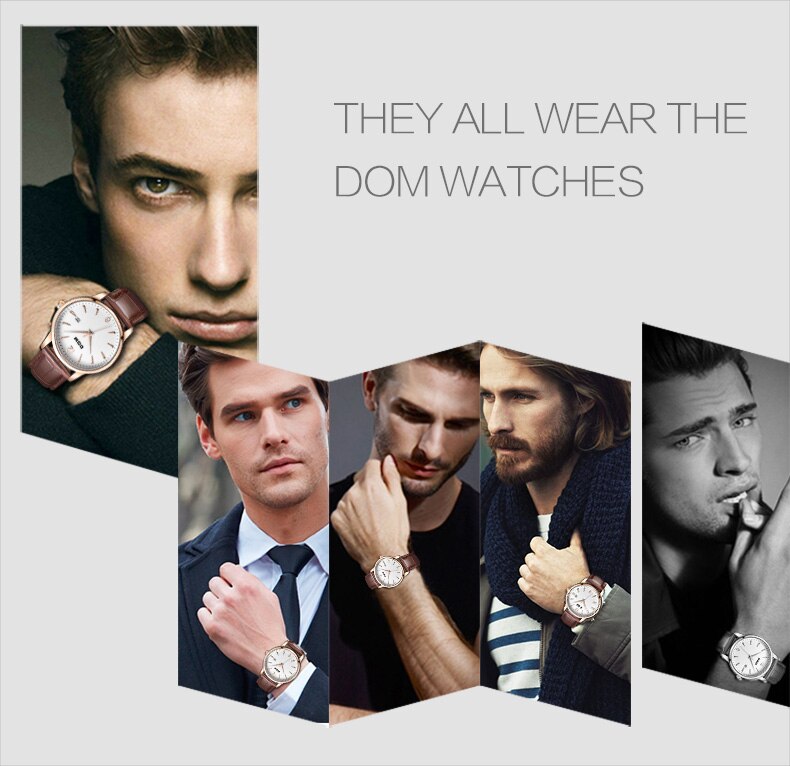 YSYH Men's Retro Simple Trend Watch Leather Strap Waterproof Design Calendar Display Quartz Wristwatch Father's Day Gift