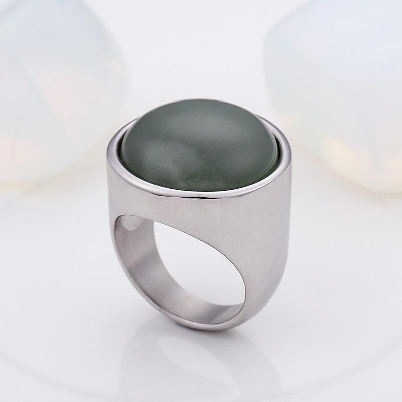 Rossny Crystal Rings Lady Marble Color Stone Rings Women Size 6-9 Antique Silver & Gold Wedding Rings Party Jewelry-Rings-Rossny
