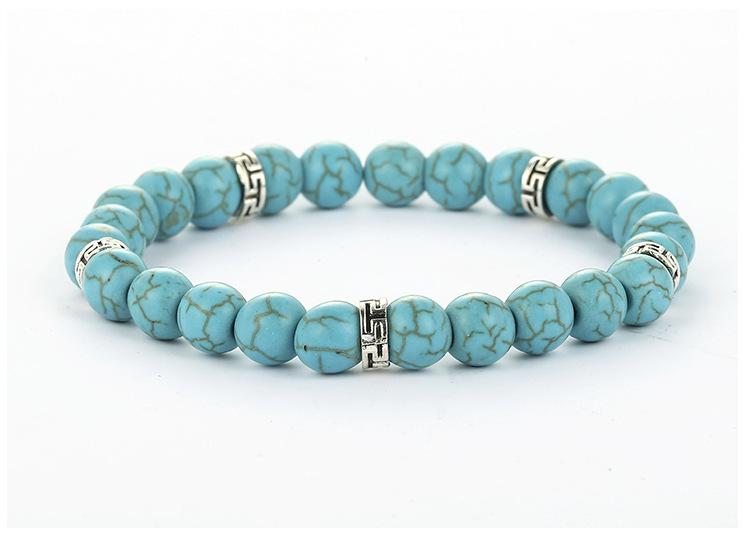 Blue Turquoises Couple Bracelets-Bracelet-Rossny