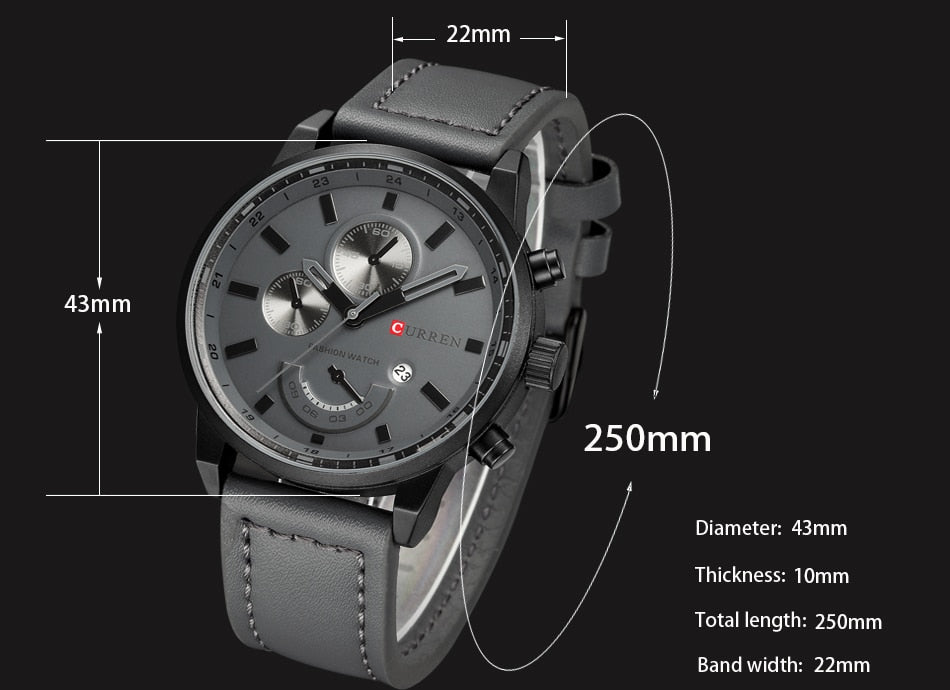 YSYH Quartz Watch Men Luxury Leather Casual Sport Clock Men Wristwatches