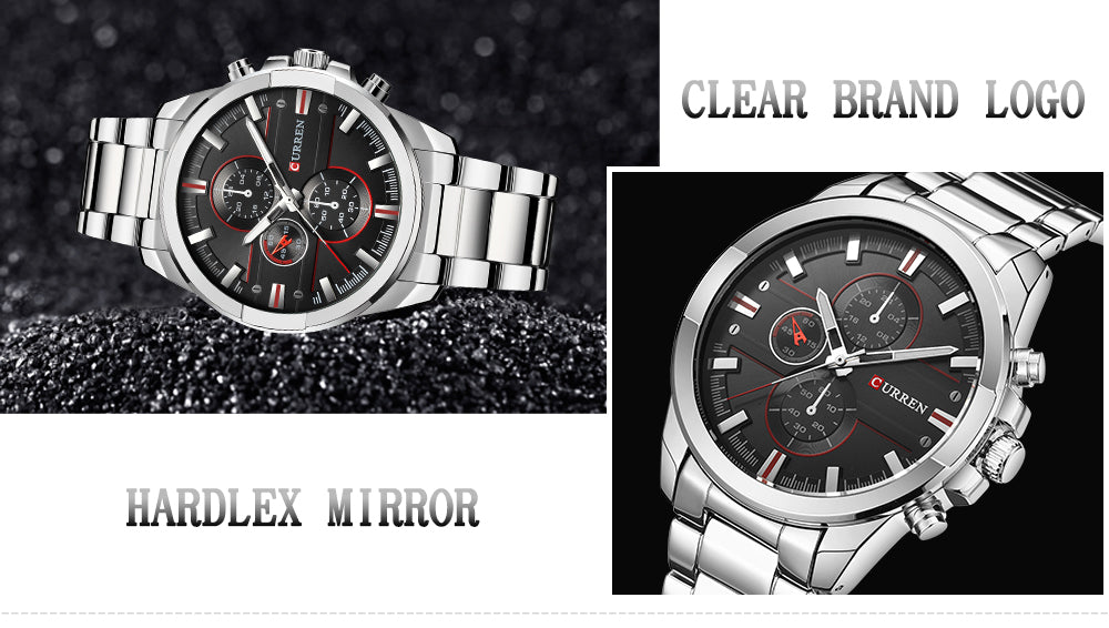 YSYH Classic Stainless Steel Strap Watches Men Military Analog Quartz Wristwatch For Mens Clock Casual Male Watch