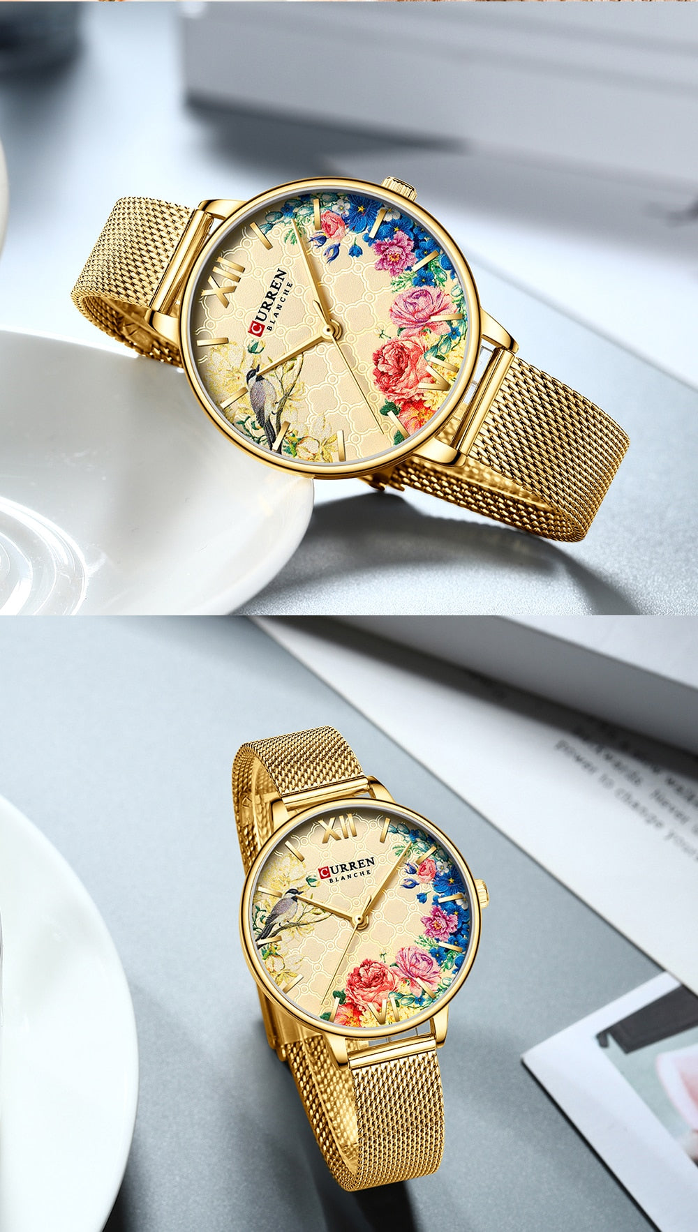 YSYH White Leather Watch for Women Watches Fashion Flower Quartz Wristwatch Female Clock Reloj Mujer Charms Ladies Gift