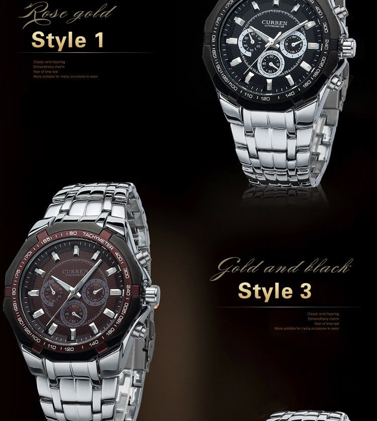 Luxury Watch YSYH Casual Military Quartz Sports Wristwatch Full Steel Waterproof Men's Clock