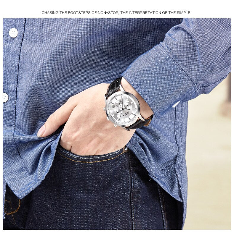 YSYH boutique men's multi-pointer waterproof sports watch Countdown Calendar display Sapphire Crystal Quartz Watch Men
