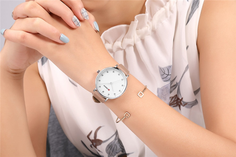 YSYH Fashion Leather Ladies Watches Analog Quartz Female Clock Luxury Women Rhinestone Watches Valentine Gifts