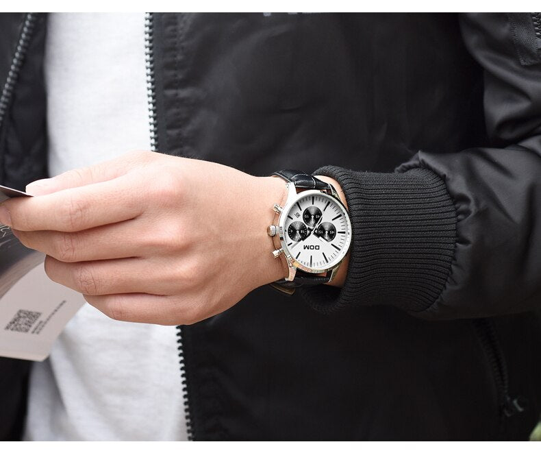 YSYH Luxury Men's Black Watch Casual Watches Man Waterproof Sports Quartz Wrist Watch Male Fashion Clock Relojes Hombre