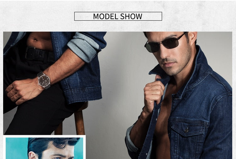 YSYH Brand Luxury Casual Military Quartz Watch Men Wristwatch Leather Strap Calendar erkek kol saati
