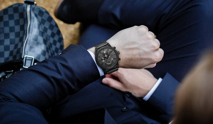 YSYH Men's Casual Analog Sport Quartz Watch Men Watches High Quality Leather Drop Shipping Wristwatch Male Clock