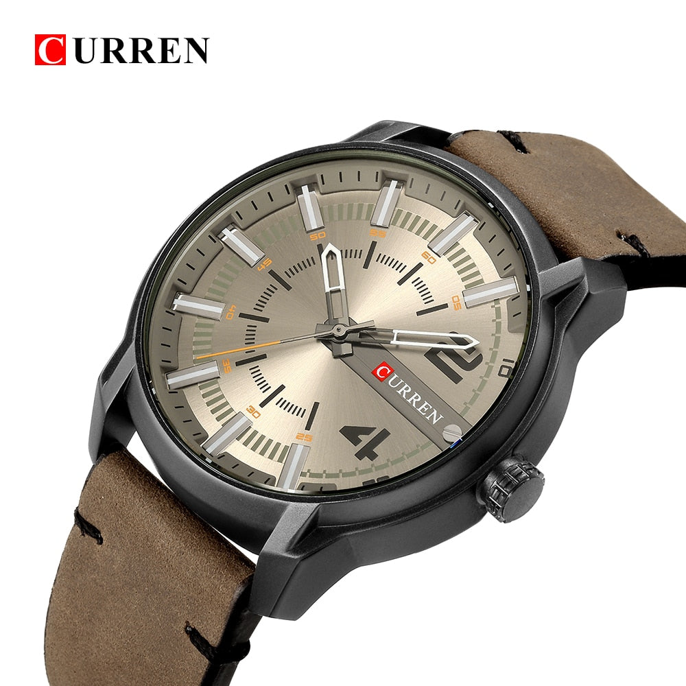 Casual Analog Quartz Wrist Watch YSYH High Quality Leather Strap Man Clock Water Resistant Relojes Hombre