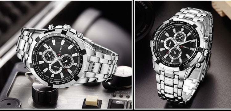 YSYH Watches Men Luxury &Casual Quartz Male Wristwatches Classic Analog Sports Steel Band Clock Relojes