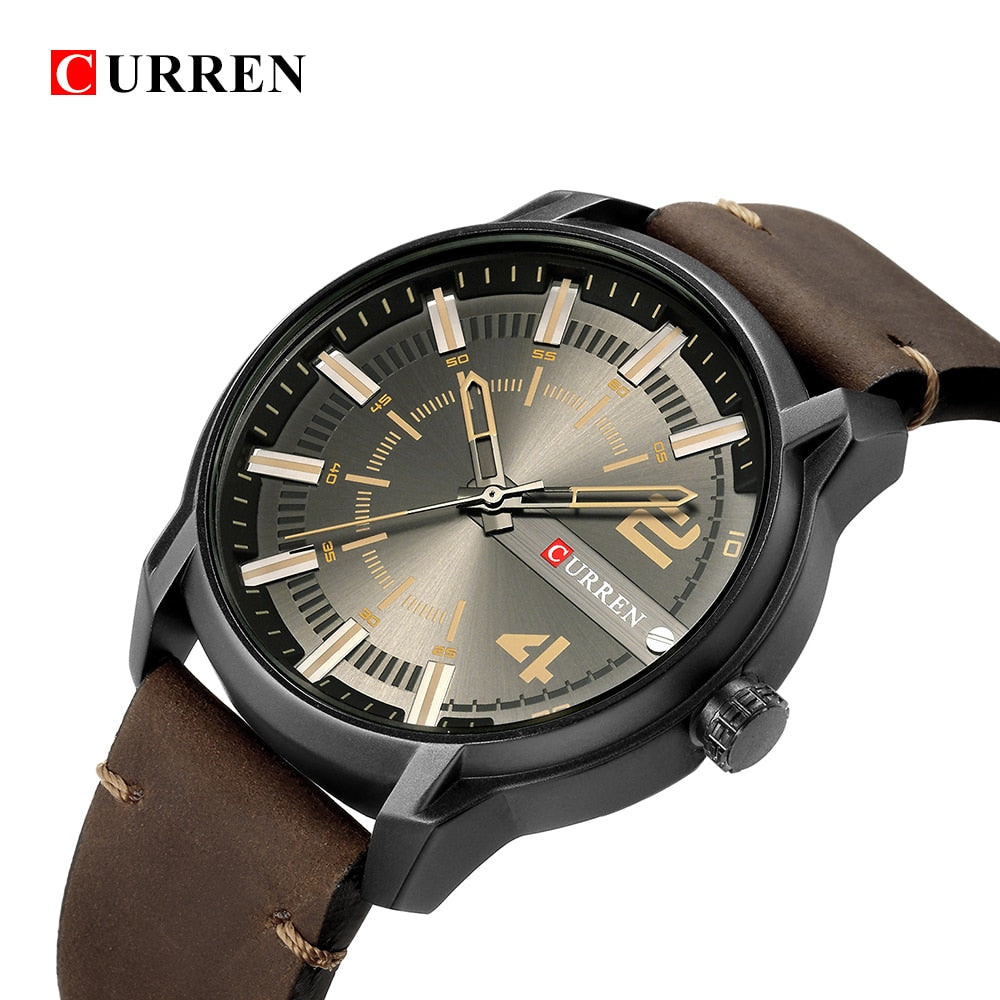 Casual Analog Quartz Wrist Watch YSYH High Quality Leather Strap Man Clock Water Resistant Relojes Hombre