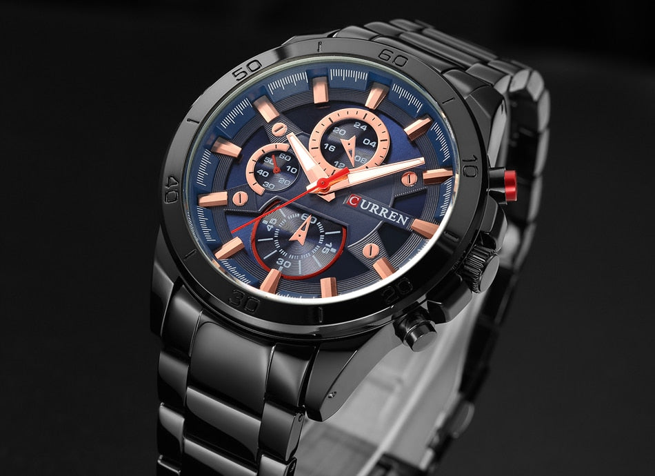 YSYH Men Watches Luxury Men Military Wristwatches Full Steel Men Sports Watch Waterproof Montre