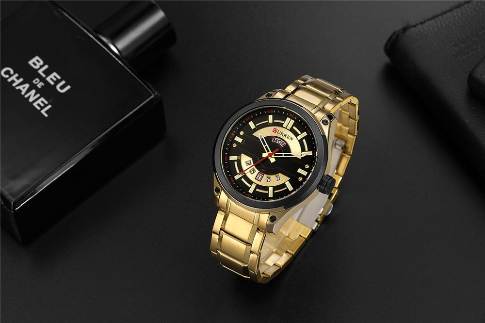 YSYH Calendar Watches Casual Sport Watch For Men 30M Water Resistant Stainless Steel Band Male Clock Luminous Wristwatches