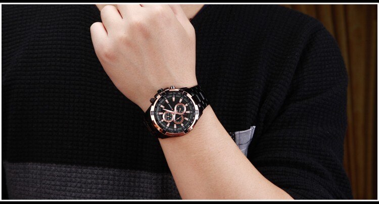 YSYH Watches Men Luxury &Casual Quartz Male Wristwatches Classic Analog Sports Steel Band Clock Relojes