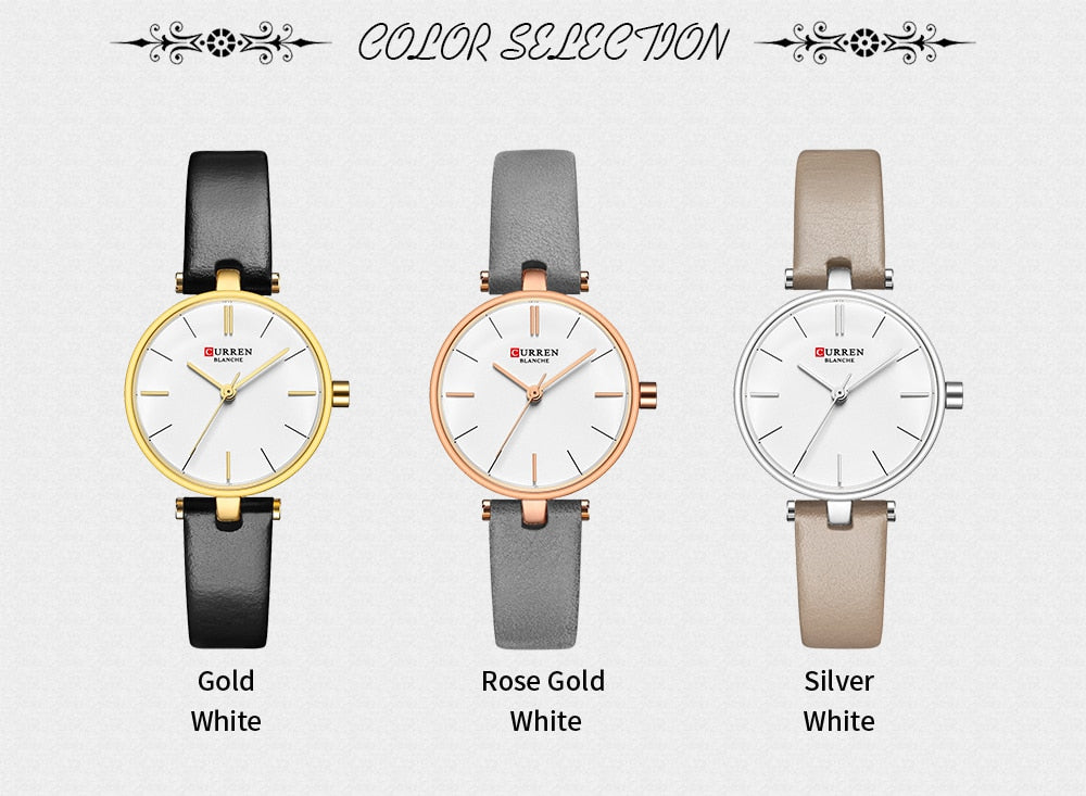 YSYH Fashion Brand Simple Leather Strap Gold Watches Women Clock Ladies Casual Dress Quartz Wristwatch Reloj Mujer Gift