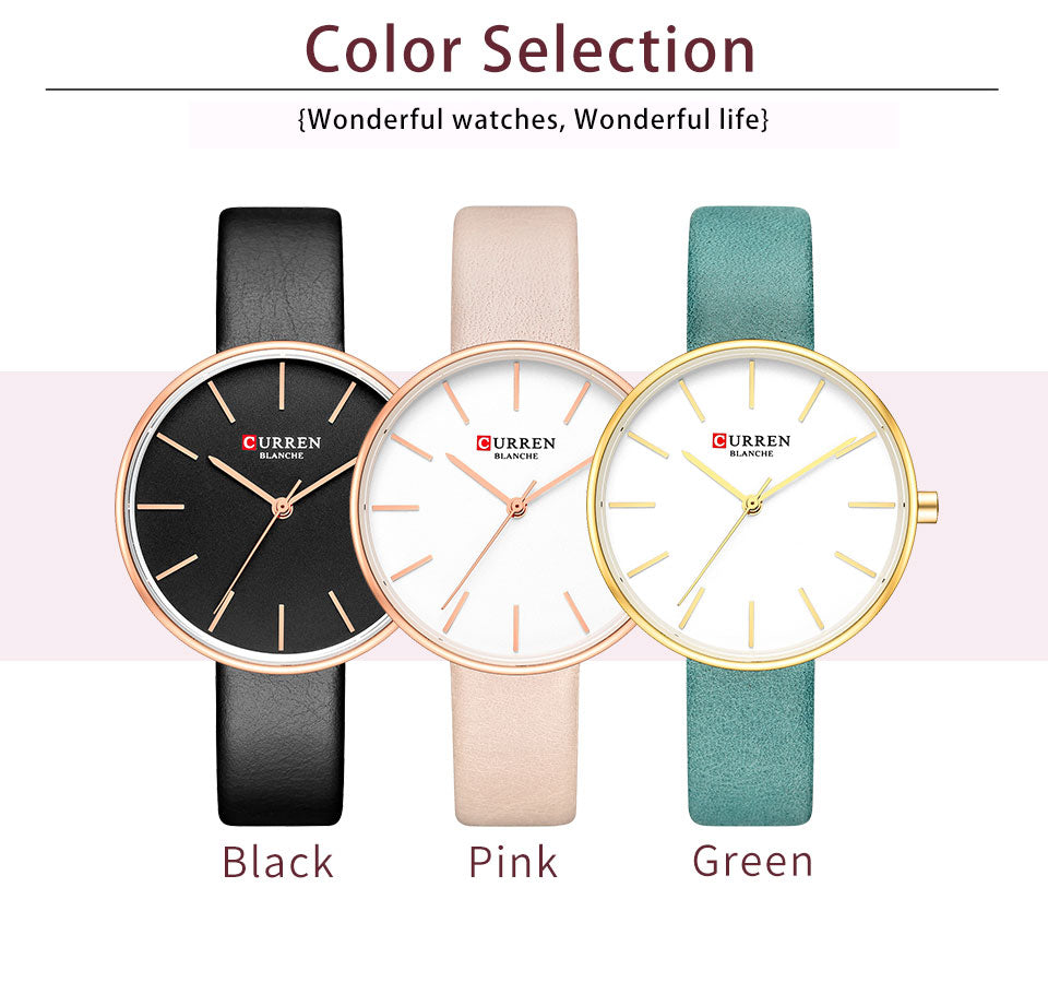 YSYH Simple Leather Analog Quartz Women's Watch Montre Femme Clock Dress Ladies Wrist Watches Female Fashion Casual Clock