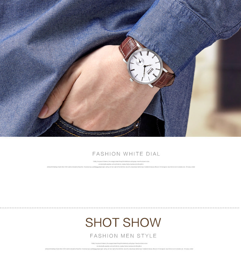YSYH Luxury Business Casual Watch Male Retro Style Independent Stopwatch High Quality Movement Quartz Qolok Men 6mm Ultra-thin