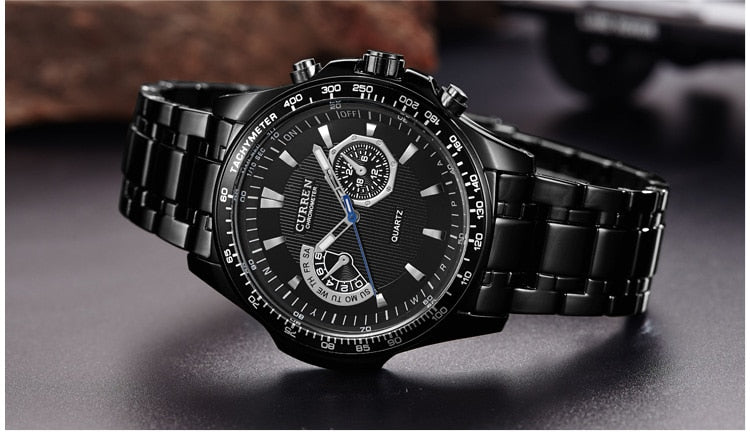 Men's Watches YSYH Quartz Watch Men Sport Full Steel Waterproof Wristwatch Male Clock