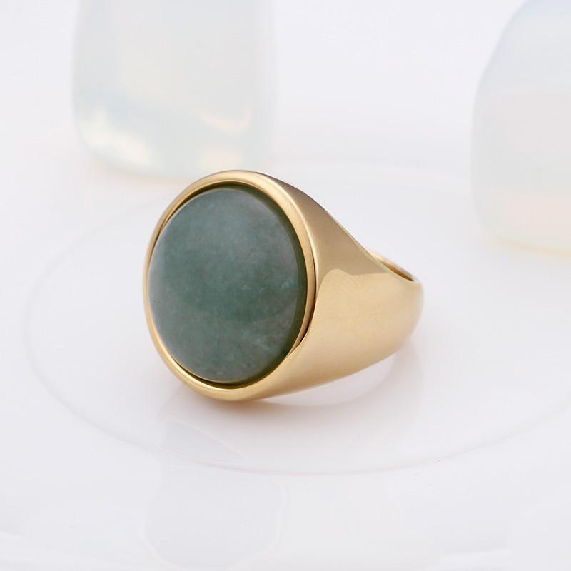 Rossny Crystal Rings Lady Marble Color Stone Rings Women Size 6-9 Antique Silver & Gold Wedding Rings Party Jewelry-Rings-Rossny