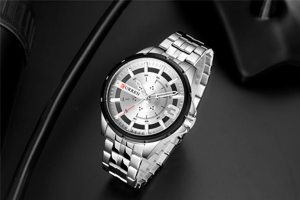 YSYH Gold Watches for Men Watch Business Men's Clock Fashion Quartz Stainless Steel Wrist watches Waterproof